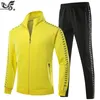 Survêtements pour hommes Survêtement pour hommes 2 Pics Set Mode imprimé Bande réfléchissante Sweats à capuche pour hommes Pantalons sportSuit Printemps Sweat Homme Veste Costumes 230309