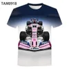 2023 Nouveaux hommes et femmes F1 Team T-shirt S Racing Car 2021 Été à manches courtes Hommes Femmes 3D Imprimer personnalisé Lâche Enfants Simple Vêtements de loisirs Ae2w