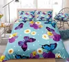 Juegos de cama Juego de mariposas Funda nórdica de flores Ropa de cama floral Flores de margaritas Textiles para el hogar Ropa de cama para niños y niñas