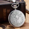 Pocket Watches Retro Vintage Copper Silver Luminous Watch Necklace Chain Pendant Antique Steampunk Mens Quartz For Women