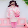 Искусственный мех детская девочка высококачественная модная молочная куртка теплый густой верхний верхний