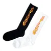 Frauen Socken Männer Und Baumwolle Harajuku Flamme Muster Schwarz Sport Hip Hop Street Fashion Cool Laufende Hip-hop Paar Skateboard