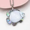 Chains Natural Abalone White Shell Necklace Pendant Cartoon Fish Shape Exquisite Charms For Jewelry Making Diy Fashion Accessories