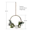 Fiori decorativi Ghirlanda Cerchio Fiore floreale Porta Muro Matrimonio Metallo Giglio Decor Hanging Greenery Ghirlande Garlandspring Front Rose Adorment