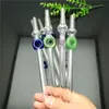 Color ball and ring lengthened glass suction nozzle IN STOCK glass pipe bubbler smoking pipe water Glass bong