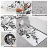 Carpets Bamboo Chinese Ink Painting Design Plant Kitchen Doormat Bedroom Bath Floor Carpet House Hold Door Mat Area Rugs Home Decor