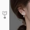 Stud Earrings Rhinestone Tiger Earring Bell For Women Wedding Animal Jewelry Gift