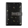 Note de notas A6 Notebook com Lock 6 Rings Notes Diário Office Diário Livro do Planeio Black Agenda Black Agenda Playery NOTIONS LIVRO 230309