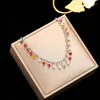 Anklets Summer Crystal Micro-Errusted Colored Diamond Anklet Women's Creative Beach Personlighet All-Match