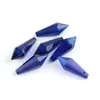Chandelier Crystal 38mm/63mm/76mm Dark Blue Color K9 Pendants Prisms Cut&Faceted Glass U-Icicle Drops For Cake Topper Decoration