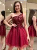 Glamorous Ball Gown Prom Dresses One Shoulder Sleeveless Puffy Net Skirt Sequins Backless Zipper Plus Size Custom Made Party Dress Vestido De Noite