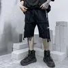 Pantalones cortos para hombre, cintas de verano para hombre, ropa informal estilo Hip Hop Cargo, pantalones cortos Punk Harajuku para hombre, Bermudas para hombre