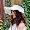 Wide Brim Hats Empty Top Hat Summer Thin Section Large-brimmed Sun Cap Riding Anti-ultraviolet Sunshade Fisherman Caps Fairy Women's