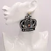 Dangle Earrings Crown Women Big Boho for Drop Crystal Stone Earings Jewelry 2023誇張されたイヤリングシャンデリア