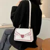 Shoulder Bags Cute Crossbody Messenger for Women New Female Quilted Purses Japanese Kawaii Heart Womens Handbag 2023 230309