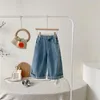 Jeans Children's 2023 İlkbahar Yaz Bebek Geniş Boy Kızlar Günlük Düz Pantolonlar Çocuk Denim Pantolon Toddler