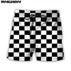 Męskie spodenki S5xl Checkerboard 3D wydrukowane męskie unisex streetwear elastyczna talia letnia plaża harajuku casual 230308