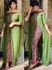 Abbigliamento etnico Mr Hunkle Leopard Loose Bodycon Fashion Outdoor WomenMaxi Dress Leisure Patchwork Abiti africani stile sexy senza spalline