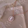 Chaînes Ricki Mode Rose Gold Couleur Opals Clavicule Pendentif Collier Pour Femmes Fête De Luxe Déclaration Cristal Ras Du Cou Bijoux