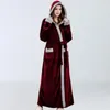 Women's Sleepwear Arriv Winter Coral Fleece Home Clothes Women Hooded Nightgown Soft Flannel Bathrobe Warm Nightwear Kimono Gown