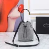 Fashion new crystal bucket bag designer women bag shoulder bag binding open sequin messenger bag