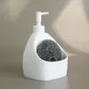 Vloeibare zeepdispenser 400 ml pomp opnieuw vulbare schaal voor keuken badkamer wasruimte zwart en wit 230308