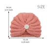 Hüte Baby Stirnband Hut Häkeln Gestrickte Perlen Blume Warme Mützen Säugling Mädchen Junge Winter Beanie Turban Haar Zubehör