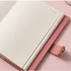 Notepads A5 Notebook and Journals PU Leather Kawaii Personal Diary With Lock Daily Monthly Plan Note Book Office Notepad Stationery Gift 230309