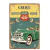 Route 66 Vintage Metallschild Blechschild RT66 Vintage Metallschild Retro Garage Wanddekoration für Bar Pub Club Männerhöhle Tankstelle personalisierte Kunstdekoration Größe 30 x 20 cm w01