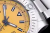 Breitling 45mm Zf usine Designer montre hommes cadran de montre automatique mécanique montre de sport boîtier en argent surface jaune foncé avec intensité lumineuse étanche Luxu
