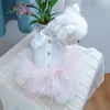 Abbigliamento per cani Abito da principessa per animali Primavera Estate Gonna in filato dolce Camicia di pizzo moda gatto Cucciolo Cappotto di design carino Chihuahua Barboncino Schnauzer