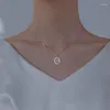 Ketens ricki mode rose goud kleur opalen sleutelbeen hanger ketting voor vrouwen feest luxe verklaring kristal choker sieraden