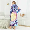 Women's Sleepwear Printing Starry Sky Robe Nightgown Kimono Women Sleep Dress Home Clothes Flannel Winter Hooded Night Long Sleeve Lounge