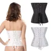 Women's Shapers Bride Vintage Corsets Floral Jacquard Bridal Corselet Push Up Victorian Overbust Burlesque Steel Boned Bustier Shaper