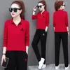 Kvinnors tvådelade byxor Autumn Clothes for Women Lounge Wear Set Top och 2 Set Womens Outfits Korean Style Clothing 2023 Trendy