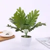 Fleurs décoratives 2 pcs Artificielle Faux En Plastique Feuille Guirlande Feuillage Plante Verte Pour La Maison Jardin Décorations De Fête De Mariage Artificiel