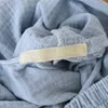 Kobietowa odzież sutowa japońska wiosna i jesień panie piżamowe spodnie długotropowe Dwuczęściowe zestaw 100% bawełniany Crepe Loungewear cienki garnitur 230309