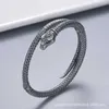 80% korting op 2023 Nieuwe luxe hoogwaardige mode -sieraden voor Thaise zilveren armband slang mannelijke en vrouwelijke liefhebbers punkarmband open mond sieraden