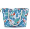 Canvas flamingo makeup bag Creative Cartoon hand bags women outdoor travel camping storage sack summer beach bag cotton rope cosmetic bags