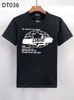 DSQ Phantom Turtle Men Men Thirts Mens Designer T Shirts Black White Back Bood T-Shirt Men Summer Edital Fashion the Street Tops بالإضافة إلى حجم M-XXXL 7516