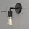 Wall Lamp Permo Minimalist Single Socket 1- Light Industrial Sconce Vintage Metal