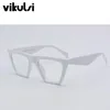 Sunglasses Fashion Women Cat Eye Ladies Brand Designe Black Clear Glasses Female 2023 Trend Retro Sun UV400