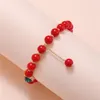 Charm Bracelets In Fashion Simple Retro Niche Design Red Handmade Beaded Bracelet For Women Jewelry Gift