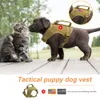 Colliers de chat laisse harnais tactique militaire harnais de gilet de chiot en nylon avec poignée réglable pour petits chiens formation d'animaux de compagnie marche 230309