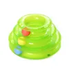 Cat Toys Three Levels Pet Cat Toy Tower Spårar Disc Intelligence Amusement Triple Pay Disc Toys Ball Training Plate 230309