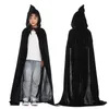 Jackets Baby Kids Halloween Menina Festival Festival Festival Festume Cosplay Cabo Capuz Medieval Witch Wicca 2-17 anos