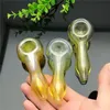 Tubo de vidrio amarillo EN STOCK tubo de vidrio burbujeador pipa para fumar agua Bong de vidrio