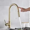 Kitchen Faucets Basin Stainless Steel Sinks Faucet Pull Down Water Tap Bathroom Sprayer Home Improvement Cold Mixer H