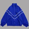 Jackets masculinos homens hip hop streetwear refletivo listrado casaco zíper up windbreaker harajuku jaqueta fina esportes preto azul 230308