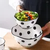 Ciotole Combinazione di stoviglie in ceramica in stile giapponese Piatto da pranzo Altalena Set da cucina